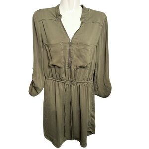 Dynamite | Olive Zip Dress Small